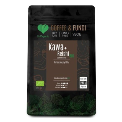 Kawa mielona arabica + Reishi BIO 252g