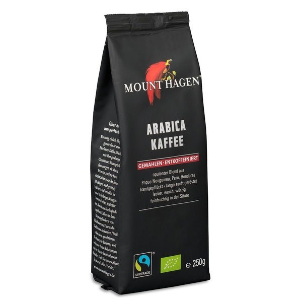 Kawa mielona arabica bezkofeinowa fair trade BIO 250g