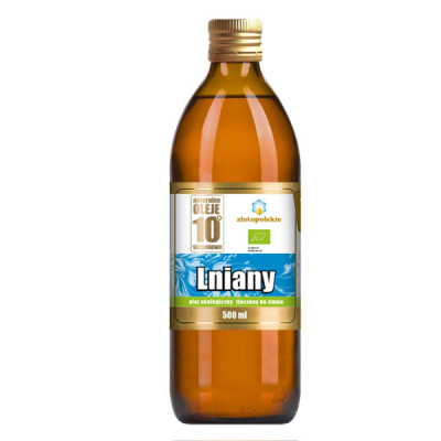 Olej lniany tłoczony na zimno BIO 500ml