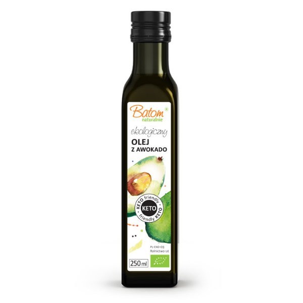 Olej z awokado tłoczony na zimno keto BIO 250ml