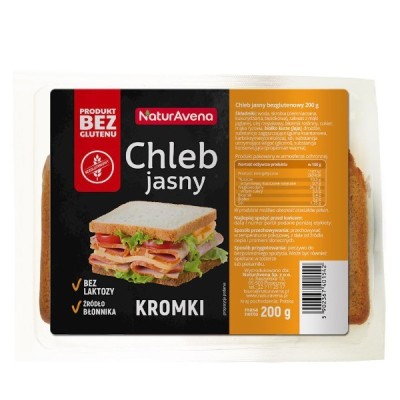 Chleb jasny naturalny bezglutenowy 200g Chleb jasny naturalny bezglutenowy 200g