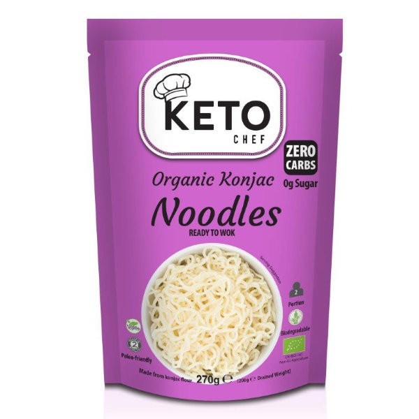 Makaron keto (konjac typu noodle gotowy na woka) bezglutenowy BIO 270g