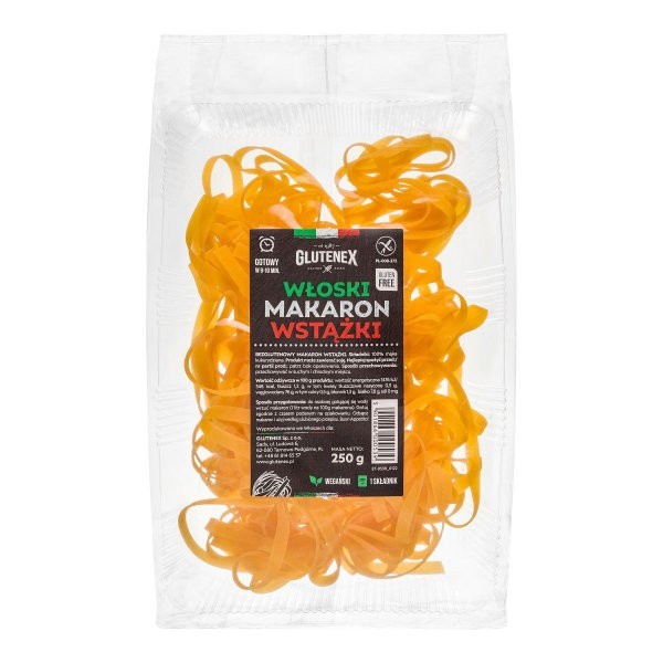 Makaron kukurydziany wstążki bezglutenowy 250g