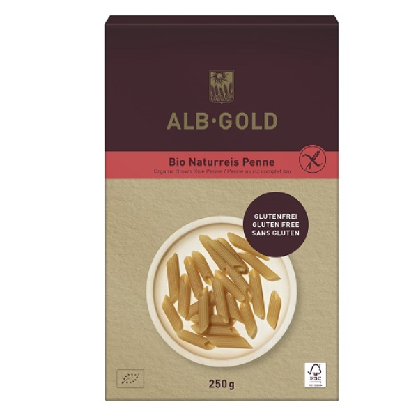 Bezglutenowy makaron penne z ryżu brązowego BIO 250g