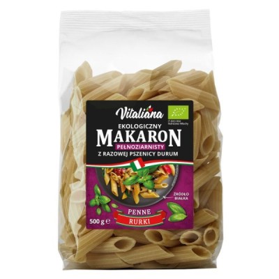 Makaron semolinowy razowy penne BIO 500g