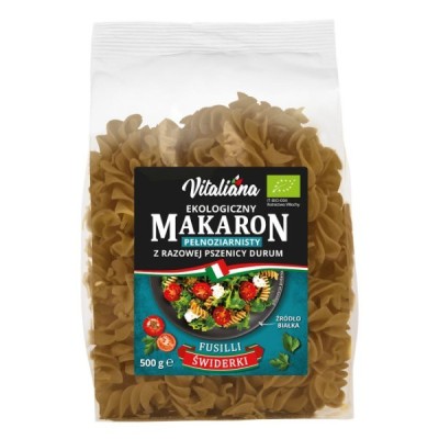 Makaron semolinowy razowy fusilli BIO 500g