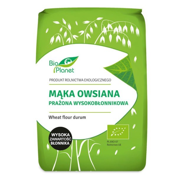 Mąka owsiana prażona wysokobłonnikowa BIO 800g