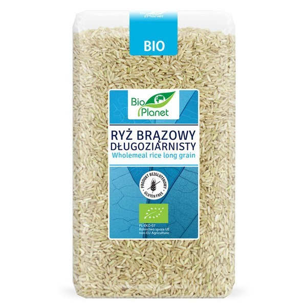 Ryż brązowy długoziarnisty bezglutenowy BIO 1kg