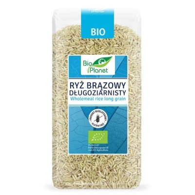 Ryż brązowy długoziarnisty bezglutenowy BIO 500g