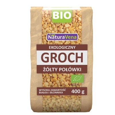 Groch żółty połówki BIO 400g