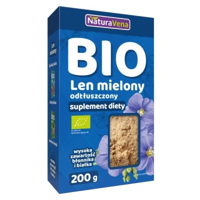 Len mielony odtłuszczony BIO 200g