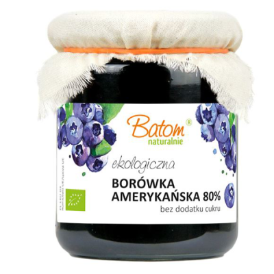 Dżem z borówki amerykańskiej bez cukru BIO 260g