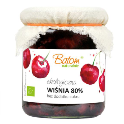 Wiśnia 80% b/c BIO 260g