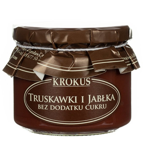 Truskawki i jabłka bez dodatku cukru 310g