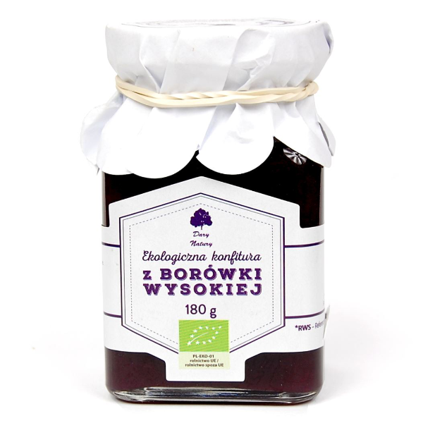 Konfitura z borówki BIO 180g