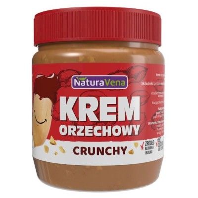 Krem orzechowy crunchy 100 % bez dodatku soli i cukrów 340g