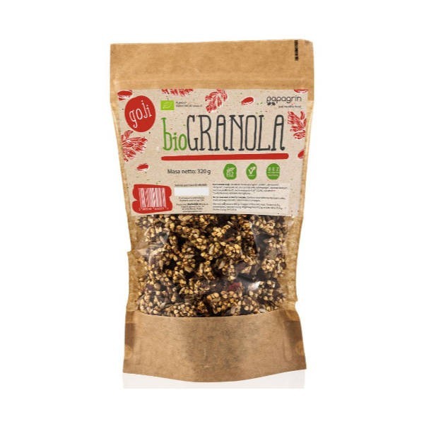 Granola z goji bez dodatku cukrów bezglutenowa BIO 320g