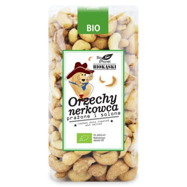 Orzechy nerkowca prażone i solone BIO 350g