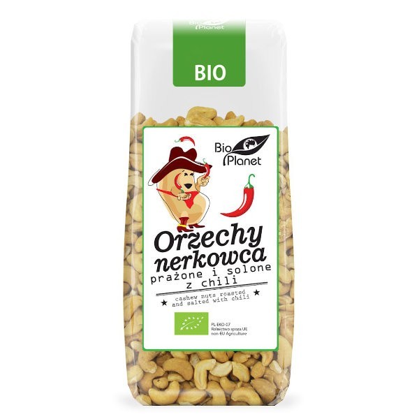 Orzechy nerkowca prażone i solone z chili BIO 100g