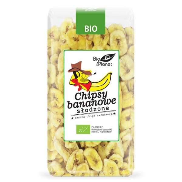 Chipsy bananowe słodzone BIO 350g