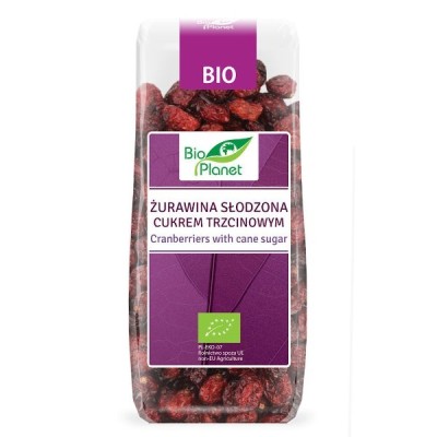 Żurawina słodzona cukrem trzcinowym BIO 100g