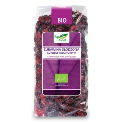 Żurawina słodzona cukrem trzcinowym BIO 400g