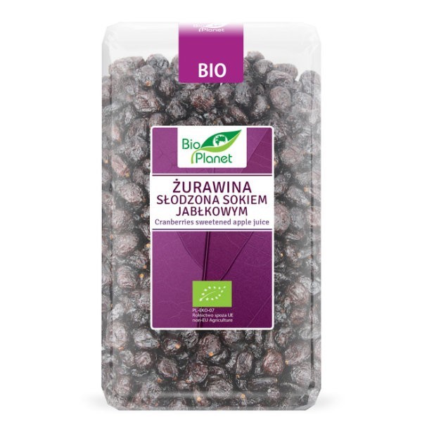 Żurawina słodzona sokiem jabłkowym BIO 1kg