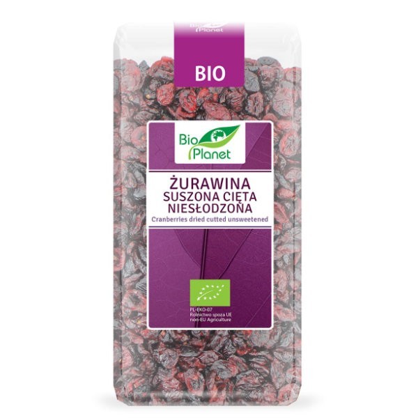 Żurawina suszona cięta niesłodzona BIO 400g