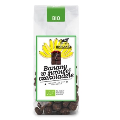 Banany w surowej czekoladzie BIO 100g