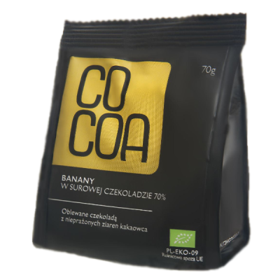 Banany w czekoladzie 70% BIO 70g