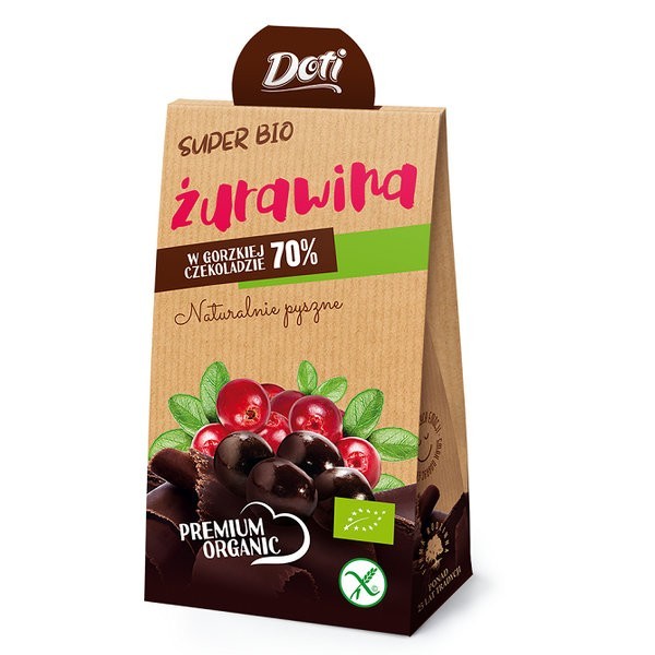 Żurawina w czekoladzie gorzkiej bezglutenowa BIO 50g