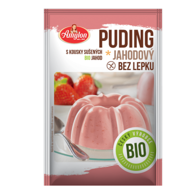 Bezglutenowy budyń truskawkowy BIO 40g