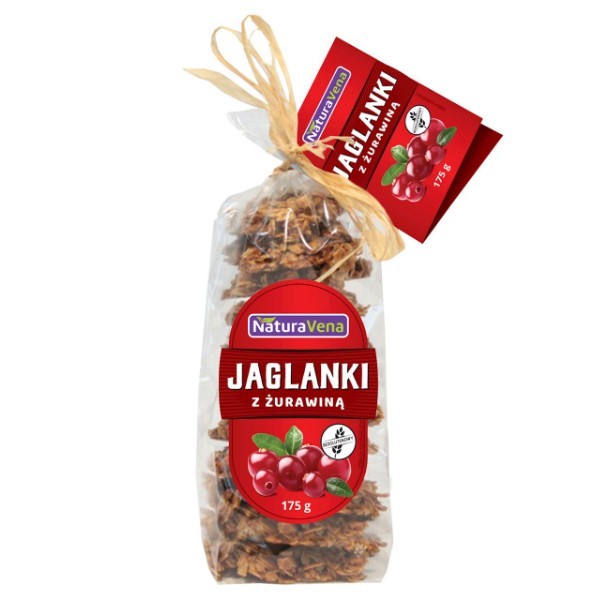 Ciastka jaglanki z żurawiną bezglutenowe 175g