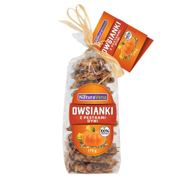 Ciastka owsianki z pestkami dyni 175g