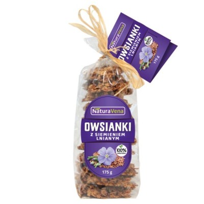 Ciastka owsianki z siemieniem lnianym 175g