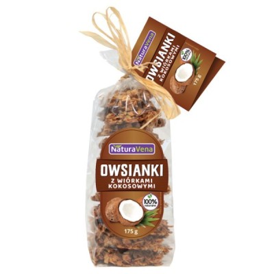 Ciastka owsianki z wiórkami kokosowymi 175g