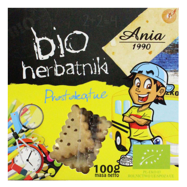 Herbatniki prostokątne BIO 100g