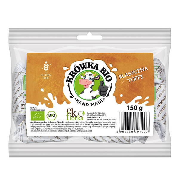 Krówki klasyczne bezglutenowe BIO 150g