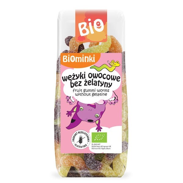 Wężyki owocowe bez żelatyny BIO 100g