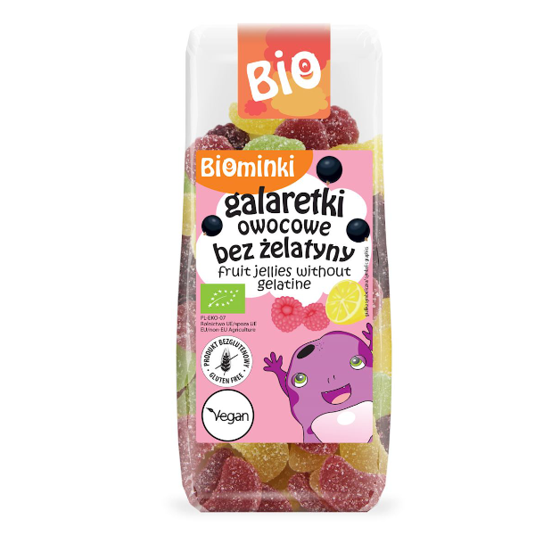 Galaretki owocowe bez żelatyny BIO 100g