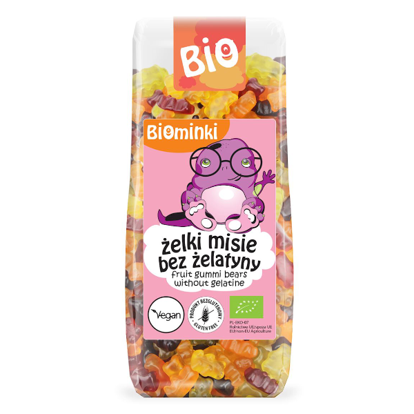 Żelki (misie) bez żelatyny BIO 100g