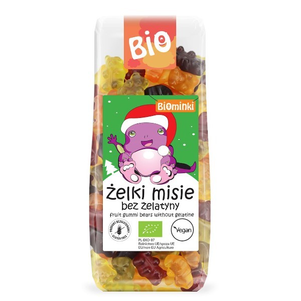 Żelki (misie) bez żelatyny bezglutenowe BIO 150g