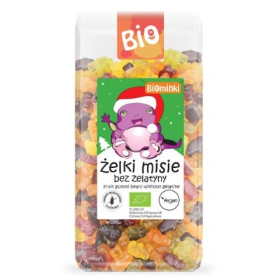 Żelki (misie) bez żelatyny bezglutenowe BIO 500g