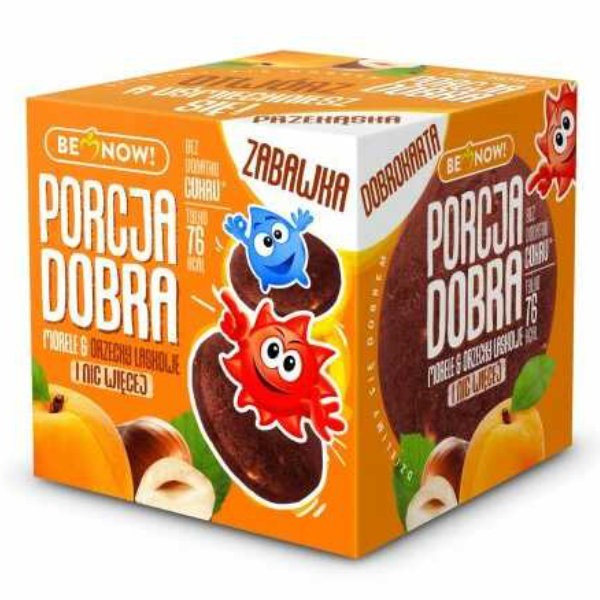 Kostka z niespodzianką przekąska morelowo - orzechowa + zabawka 25g