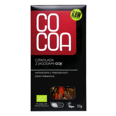 Czekolada surowa z jagodami goji BIO 50g