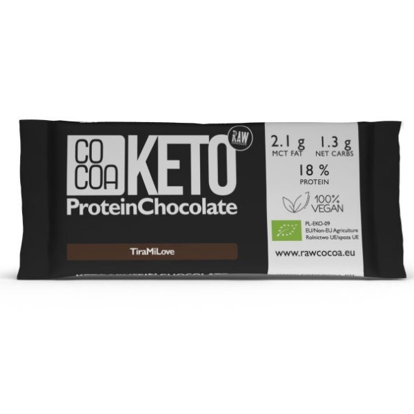 Czekolada keto proteinowa o smaku tiramisu BIO 40g