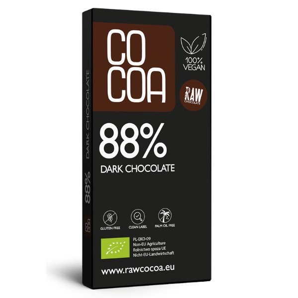 Czekolada ciemna 88 % bezglutenowa BIO 50g