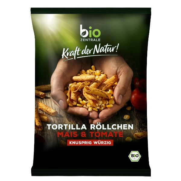 Chipsy tortilla rurka pomidorowe bezglutenowe BIO 125g