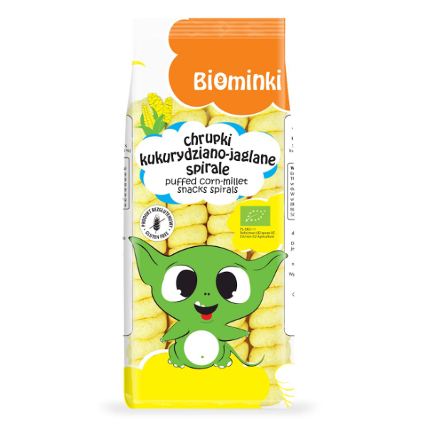 Chrupki kukurydziano-jaglane spirale bezglutenowe BIO 60g