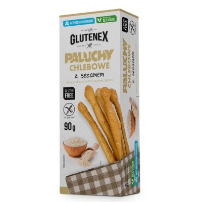 Paluchy chlebowe z sezamem bez dodatku cukrów bezglutenowe 90g